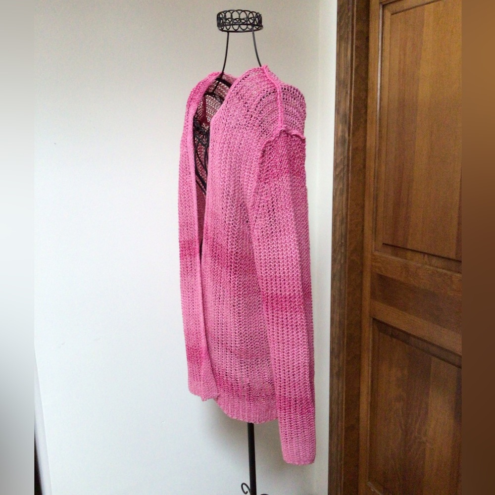 Pol pink drape front cardigan, L - Picture 2 of 8